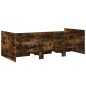 vidaXL Tagesbett mit Schubladen Räuchereiche 75x190 cm Holzwerkstoff vidaXL Tagesbett mit Schubladen Räuchereiche 75x190 cm Holzwerkstoff
