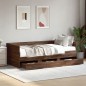 vidaXL Tagesbett Schubladen Braun Eiche-Optik 100x200 cm Holzwerkstoff vidaXL Tagesbett Schubladen Braun Eiche-Optik 100x200 cm Holzwerkstoff