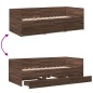 vidaXL Tagesbett Schubladen Braun Eiche-Optik 100x200 cm Holzwerkstoff vidaXL Tagesbett Schubladen Braun Eiche-Optik 100x200 cm Holzwerkstoff