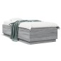 vidaXL Bettgestell Grau Sonoma 100x200 cm Holzwerkstoff vidaXL Bettgestell Grau Sonoma 100x200 cm Holzwerkstoff