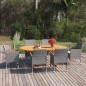 7-tlg. Garten-Essgruppe Poly Rattan Grau 7-tlg. Garten-Essgruppe Poly Rattan Grau
