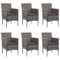 7-tlg. Garten-Essgruppe Poly Rattan Grau 7-tlg. Garten-Essgruppe Poly Rattan Grau