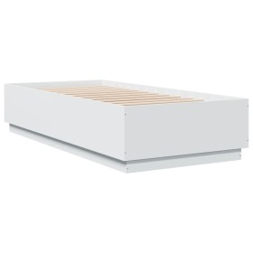 vidaXL Bettgestell Weiß 100x200 cm Holzwerkstoff