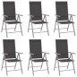 7-tlg. Garten-Essgruppe Aluminium Silbern und Schwarz 7-tlg. Garten-Essgruppe Aluminium Silbern und Schwarz