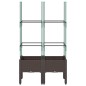 vidaXL Pflanzkübel mit Rankgitter Braun 80x40x142,5 cm PP vidaXL Pflanzkübel mit Rankgitter Braun 80x40x142,5 cm PP