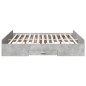 vidaXL Bettgestell mit Schubladen Betongrau 200x200 cm Holzwerkstoff vidaXL Bettgestell mit Schubladen Betongrau 200x200 cm Holzwerkstoff
