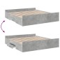 vidaXL Bettgestell mit Schubladen Betongrau 200x200 cm Holzwerkstoff vidaXL Bettgestell mit Schubladen Betongrau 200x200 cm Holzwerkstoff