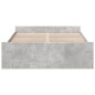 vidaXL Bettgestell mit Schubladen Betongrau 120x190 cm Holzwerkstoff vidaXL Bettgestell mit Schubladen Betongrau 120x190 cm Holzwerkstoff