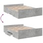 vidaXL Bettgestell mit Schubladen Betongrau 120x190 cm Holzwerkstoff vidaXL Bettgestell mit Schubladen Betongrau 120x190 cm Holzwerkstoff