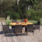 vidaXL 7-tlg. Garten-Essgruppe Poly Rattan Braun vidaXL 7-tlg. Garten-Essgruppe Poly Rattan Braun