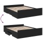 vidaXL Bettgestell mit Schubladen Schwarz 160x200 cm Holzwerkstoff vidaXL Bettgestell mit Schubladen Schwarz 160x200 cm Holzwerkstoff
