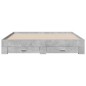 vidaXL Bettgestell mit Schubladen Betongrau 180x200 cm Holzwerkstoff vidaXL Bettgestell mit Schubladen Betongrau 180x200 cm Holzwerkstoff