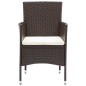 vidaXL 7-tlg. Garten-Essgruppe Poly Rattan Braun vidaXL 7-tlg. Garten-Essgruppe Poly Rattan Braun