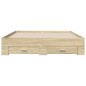 vidaXL Bettgestell mit Schubladen Sonoma-Eiche 150x200cm Holzwerkstoff vidaXL Bettgestell mit Schubladen Sonoma-Eiche 150x200cm Holzwerkstoff