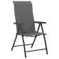 vidaXL Gartenstühle 2 Stk. Klappbar Grau Poly Rattan vidaXL Gartenstühle 2 Stk. Klappbar Grau Poly Rattan