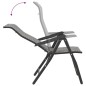 vidaXL Gartenstühle 2 Stk. Klappbar Grau Poly Rattan vidaXL Gartenstühle 2 Stk. Klappbar Grau Poly Rattan