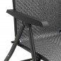 vidaXL Gartenstühle 2 Stk. Klappbar Grau Poly Rattan vidaXL Gartenstühle 2 Stk. Klappbar Grau Poly Rattan