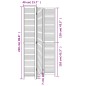 vidaXL 3-tlg. Raumteiler Weiß Massivholz Paulownia vidaXL 3-tlg. Raumteiler Weiß Massivholz Paulownia