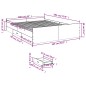 vidaXL Bettgestell mit Schubladen Betongrau 160x200 cm Holzwerkstoff vidaXL Bettgestell mit Schubladen Betongrau 160x200 cm Holzwerkstoff