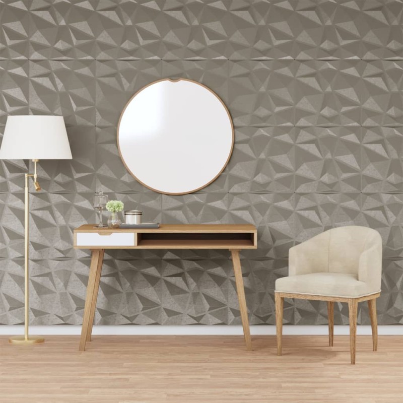 vidaXL Wandpaneele 48 Stk. Betongrau 50x50 cm XPS 12 m² Diamant vidaXL Wandpaneele 48 Stk. Betongrau 50x50 cm XPS 12 m² Diamant