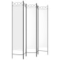 vidaXL 5-tlg. Paravent Weiß 200x200 cm Stoff vidaXL 5-tlg. Paravent Weiß 200x200 cm Stoff