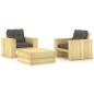 vidaXL 3-tlg. Garten-Lounge-Set mit Kissen Kiefernholz Imprägniert vidaXL 3-tlg. Garten-Lounge-Set mit Kissen Kiefernholz Imprägniert