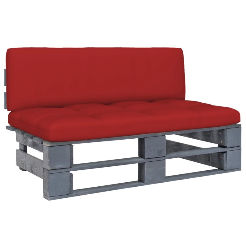 vidaXL Outdoor-Mittelsofa Paletten Imprägniertes Kiefernholz Grau vidaXL Outdoor-Mittelsofa Paletten Imprägniertes Kiefernholz Grau