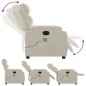 vidaXL Massagesessel Creme Samt vidaXL Massagesessel Creme Samt