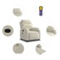 vidaXL Massagesessel Creme Samt vidaXL Massagesessel Creme Samt