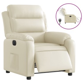 vidaXL Relaxsessel Elektrisch Creme Kunstleder