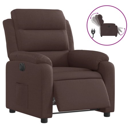 vidaXL Relaxsessel Elektrisch Dunkelbraun Stoff