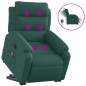 vidaXL Elektrischer Massagesessel mit Aufstehhilfe Dunkelgrün Stoff vidaXL Elektrischer Massagesessel mit Aufstehhilfe Dunkelgrün Stoff