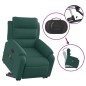 vidaXL Elektrischer Massagesessel mit Aufstehhilfe Dunkelgrün Stoff vidaXL Elektrischer Massagesessel mit Aufstehhilfe Dunkelgrün Stoff