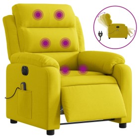 vidaXL Massagesessel Elektrisch Gelb Samt