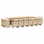 vidaXL 17-tlg. Garten-Essgruppe mit Kissen Beige Poly Rattan vidaXL 17-tlg. Garten-Essgruppe mit Kissen Beige Poly Rattan