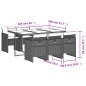 vidaXL 7-tlg. Garten-Essgruppe mit Kissen Schwarz Poly Rattan vidaXL 7-tlg. Garten-Essgruppe mit Kissen Schwarz Poly Rattan