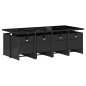 vidaXL 9-tlg. Garten-Essgruppe mit Kissen Schwarz Poly Rattan vidaXL 9-tlg. Garten-Essgruppe mit Kissen Schwarz Poly Rattan