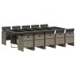 vidaXL 11-tlg. Garten-Essgruppe mit Kissen Grau Poly Rattan vidaXL 11-tlg. Garten-Essgruppe mit Kissen Grau Poly Rattan
