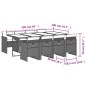 vidaXL 9-tlg. Garten-Essgruppe mit Kissen Grau Poly Rattan vidaXL 9-tlg. Garten-Essgruppe mit Kissen Grau Poly Rattan