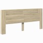 vidaXL LED-Kopfteil mit Ablagen Sonoma-Eiche 220x16,5x103,5 cm vidaXL LED-Kopfteil mit Ablagen Sonoma-Eiche 220x16,5x103,5 cm