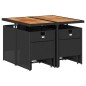 vidaXL 9-tlg. Garten-Essgruppe mit Kissen Schwarz Poly Rattan vidaXL 9-tlg. Garten-Essgruppe mit Kissen Schwarz Poly Rattan
