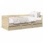 vidaXL Tagesbett mit Schubladen Sonoma-Eiche 90x190 cm Holzwerkstoff vidaXL Tagesbett mit Schubladen Sonoma-Eiche 90x190 cm Holzwerkstoff