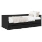 vidaXL Tagesbett mit Schubladen Schwarz 75x190 cm Holzwerkstoff vidaXL Tagesbett mit Schubladen Schwarz 75x190 cm Holzwerkstoff