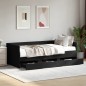 vidaXL Tagesbett mit Schubladen Schwarz 75x190 cm Holzwerkstoff vidaXL Tagesbett mit Schubladen Schwarz 75x190 cm Holzwerkstoff
