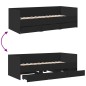 vidaXL Tagesbett mit Schubladen Schwarz 75x190 cm Holzwerkstoff vidaXL Tagesbett mit Schubladen Schwarz 75x190 cm Holzwerkstoff