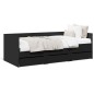 vidaXL Tagesbett mit Schubladen Schwarz 100x200 cm Holzwerkstoff vidaXL Tagesbett mit Schubladen Schwarz 100x200 cm Holzwerkstoff