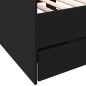 vidaXL Tagesbett mit Schubladen Schwarz 100x200 cm Holzwerkstoff vidaXL Tagesbett mit Schubladen Schwarz 100x200 cm Holzwerkstoff
