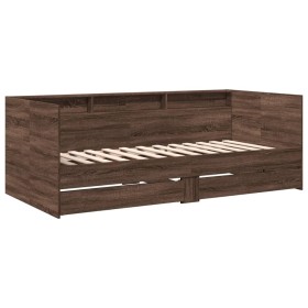 vidaXL Tagesbett Schubladen Braun Eiche-Optik 90x190 cm Holzwerkstoff