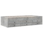 vidaXL Tagesbett mit Schubladen Betongrau 90x190 cm Holzwerkstoff vidaXL Tagesbett mit Schubladen Betongrau 90x190 cm Holzwerkstoff