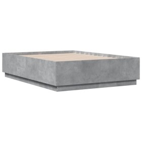 vidaXL Bettgestell Betongrau 120x190 cm Holzwerkstoff
